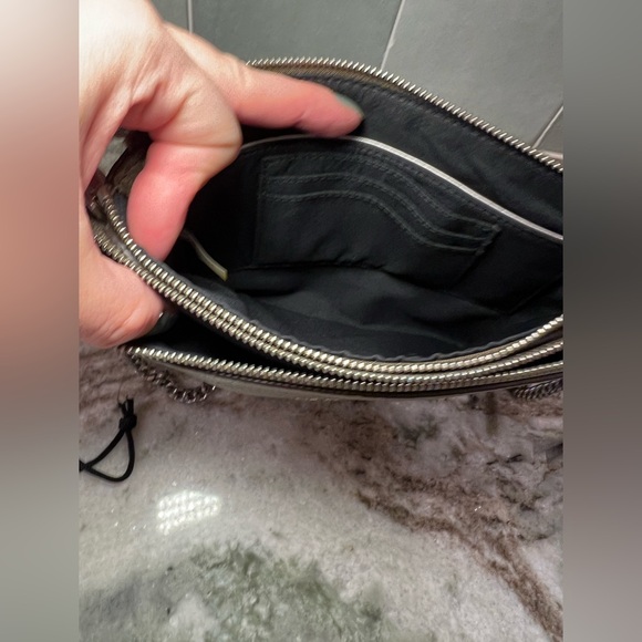 COACH Leather Grommet Chain Crossbody bag 🩶💚 - Picture 7 of 9